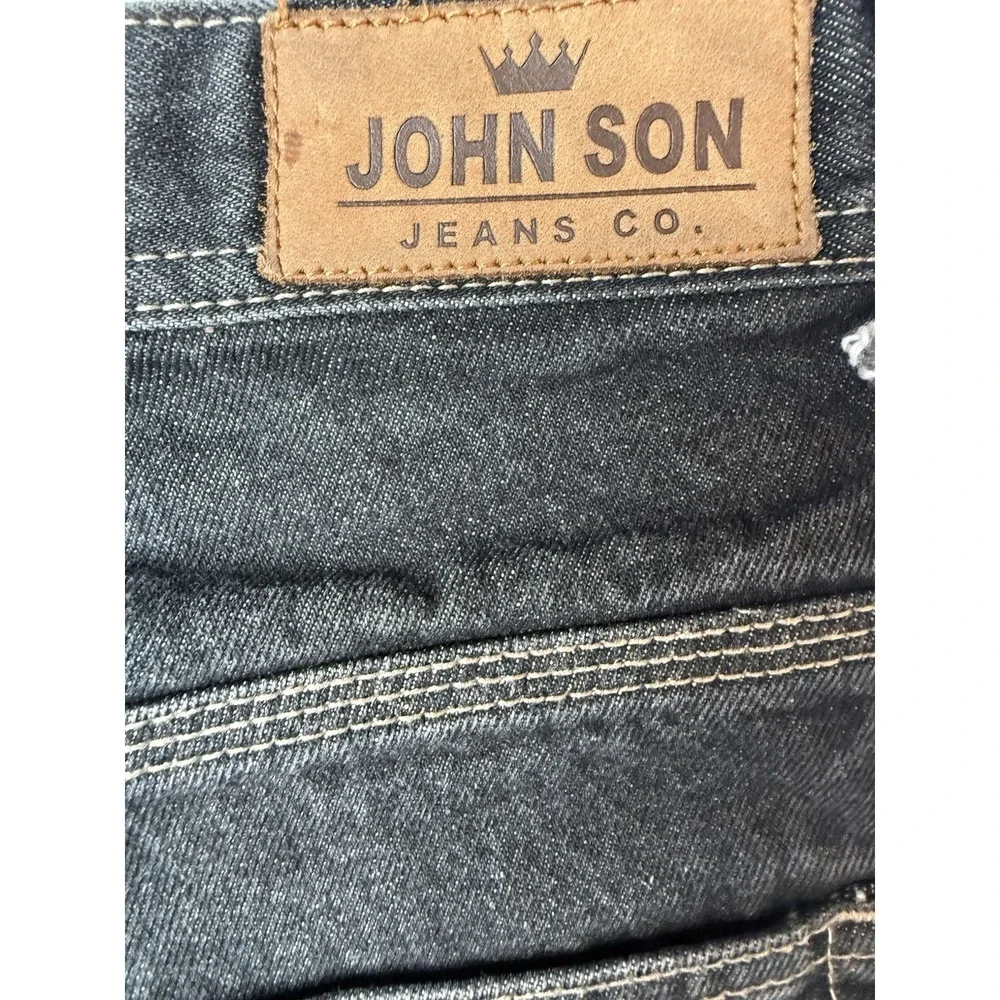 Y2K Black Baggy Denim Jorts Mens 34 Skater Hip Hop Grunge Streetwear